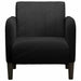 Fauteuil met armleuningen 54 cm fluweel zwart