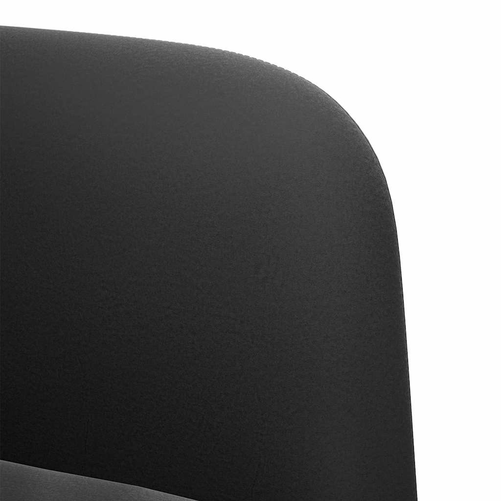 Fauteuil met armleuningen 54 cm fluweel zwart