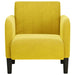 Fauteuil met armleuningen 54 cm fluweel geel