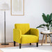 Fauteuil met armleuningen 54 cm fluweel geel