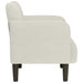 Fauteuil met armleuningen 54 cm fluweel crèmekleurig