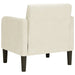 Fauteuil met armleuningen 54 cm fluweel crèmekleurig