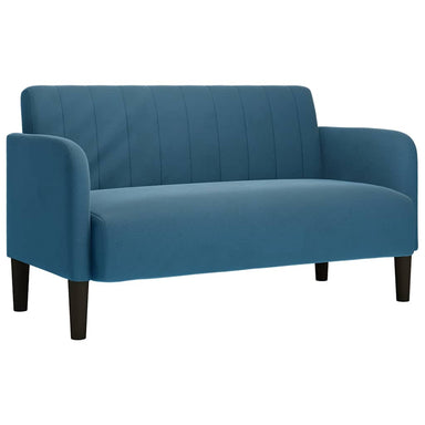 Loveseat bank 109 cm fluweel blauw