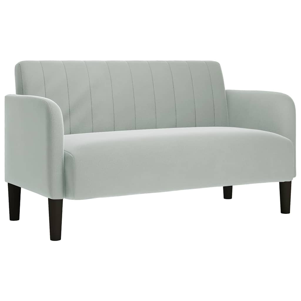 Loveseat bank 109 cm fluweel lichtgrijs