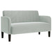 Loveseat bank 109 cm fluweel lichtgrijs
