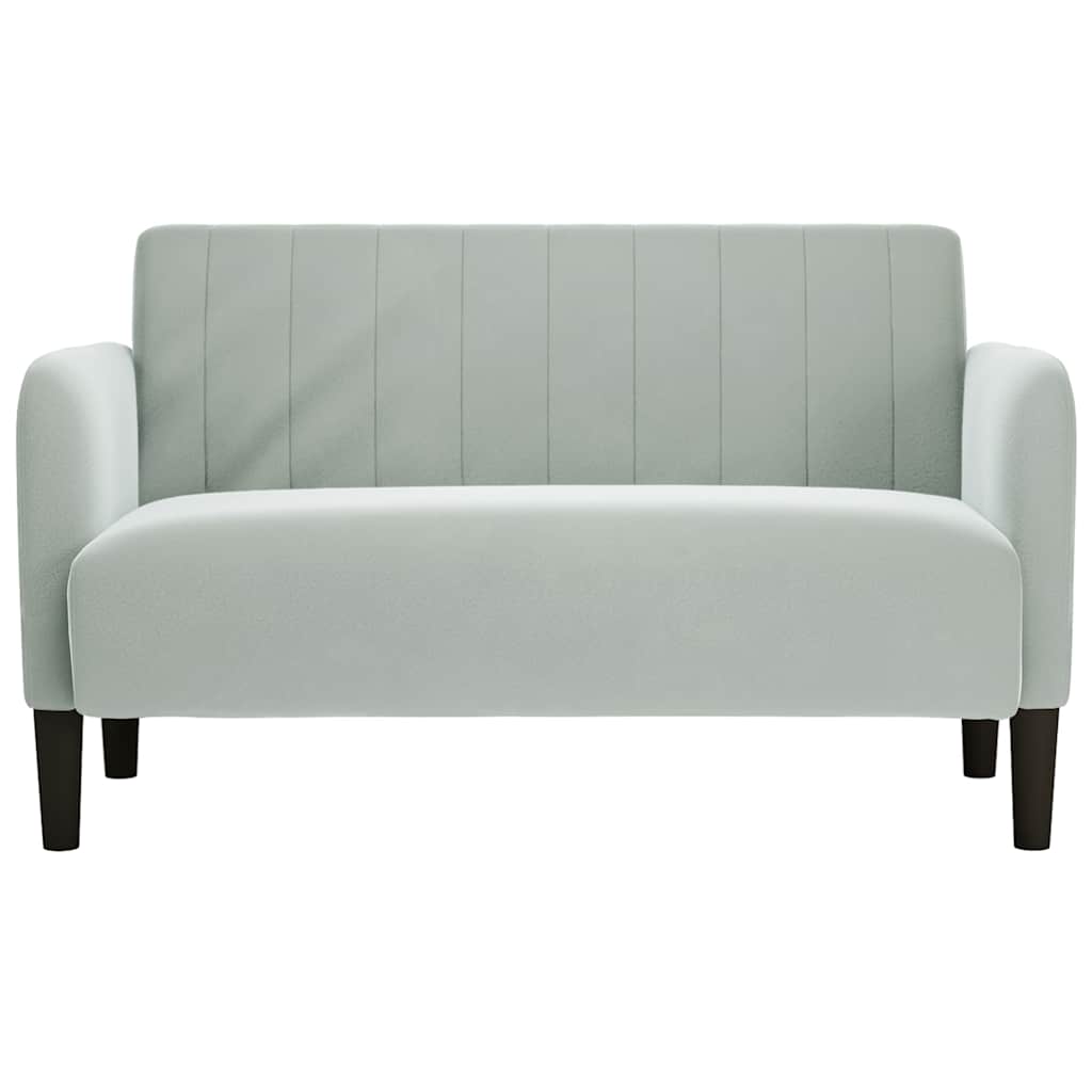 Loveseat bank 109 cm fluweel lichtgrijs