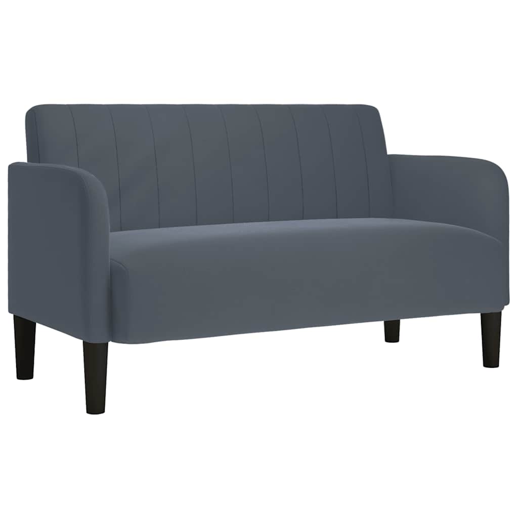 Loveseat bank 109 cm fluweel donkergrijs