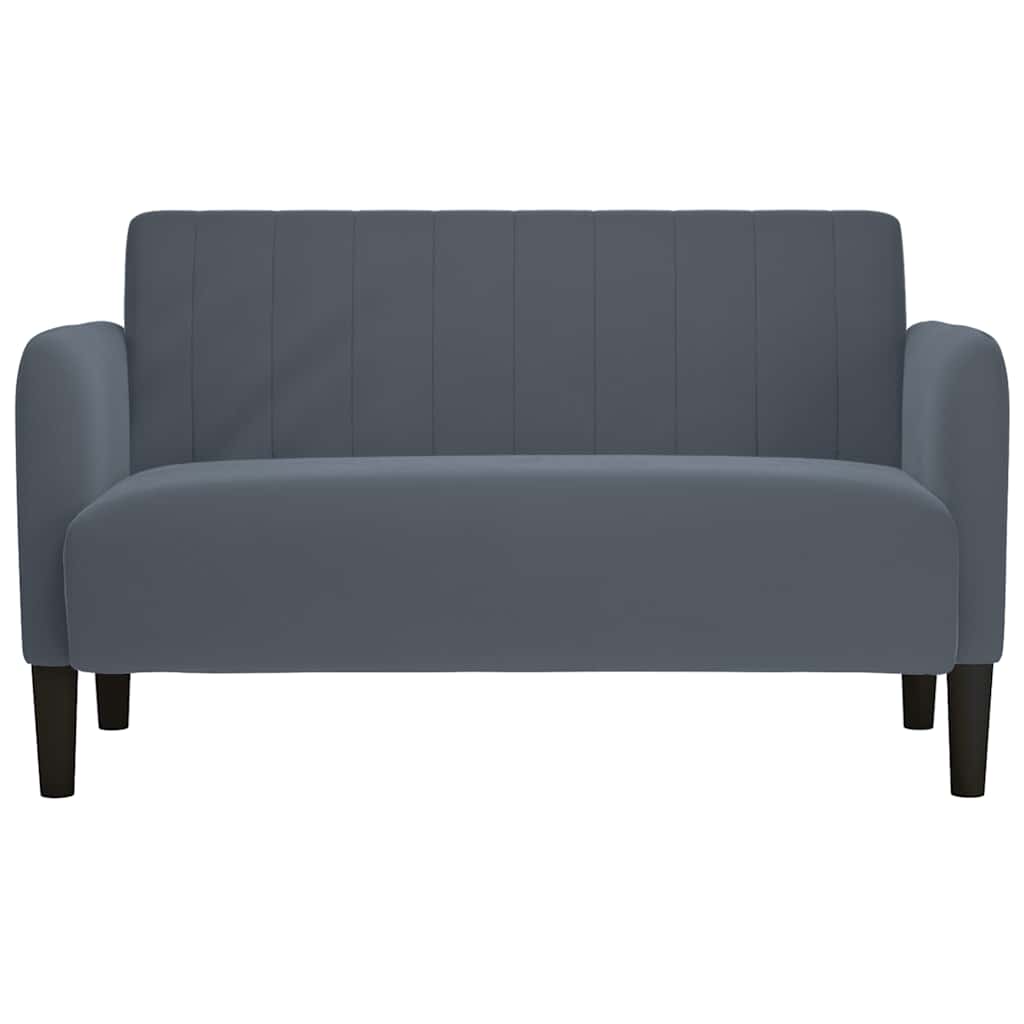 Loveseat bank 109 cm fluweel donkergrijs