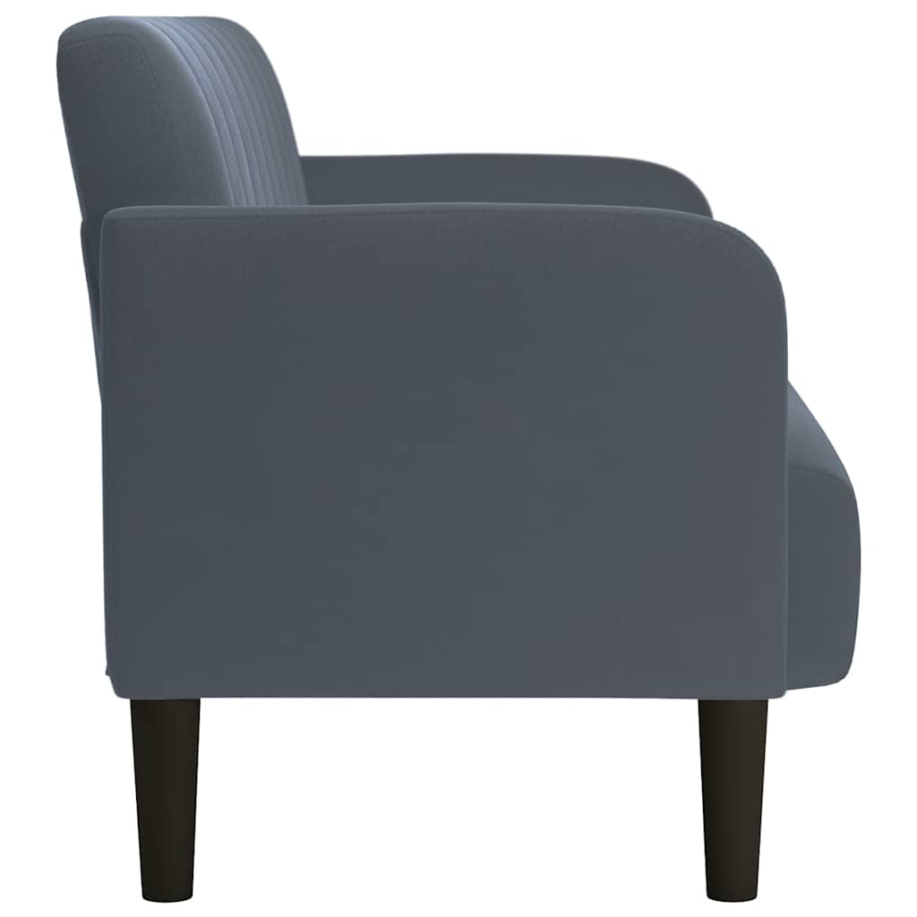 Loveseat bank 109 cm fluweel donkergrijs