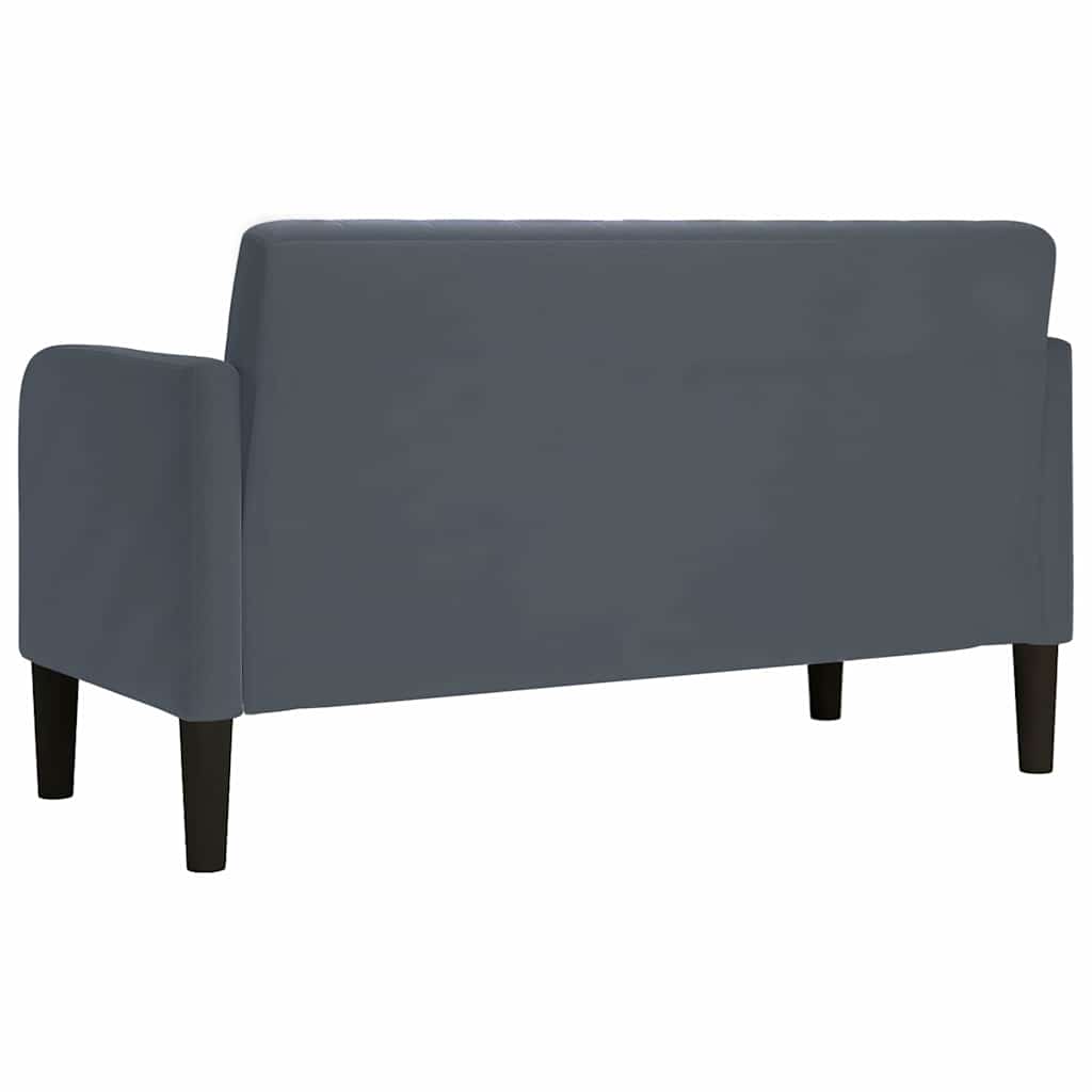Loveseat bank 109 cm fluweel donkergrijs
