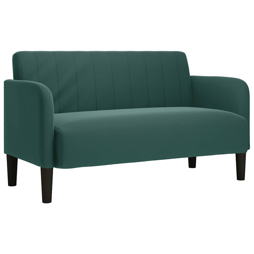 Loveseat bank 109 cm fluweel donkergroen