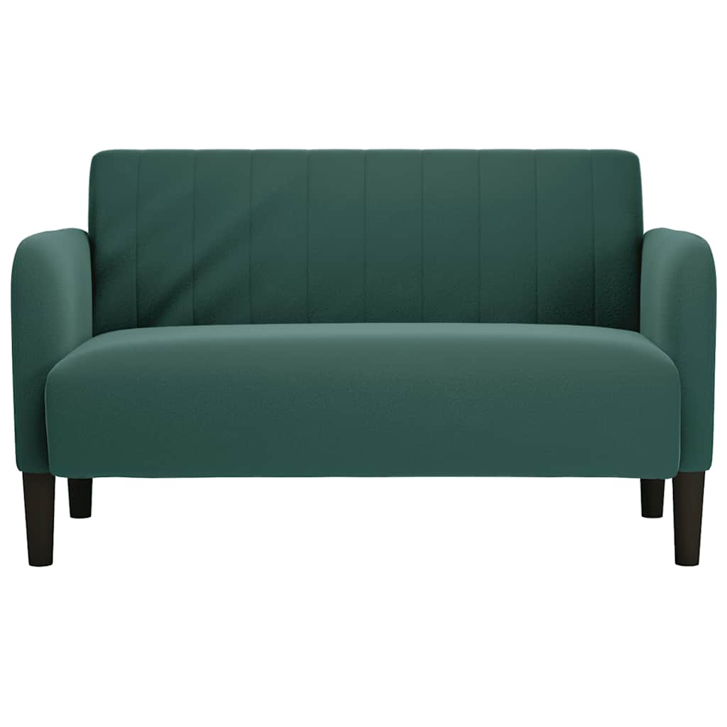 Loveseat bank 109 cm fluweel donkergroen