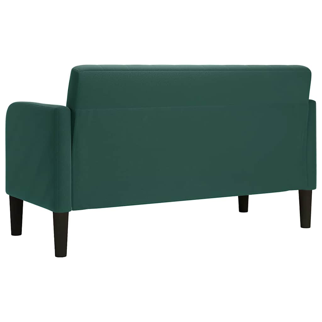 Loveseat bank 109 cm fluweel donkergroen