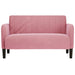 Loveseat bank 109 cm fluweel roze