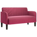 Loveseat bank 109 cm fluweel wijnrood