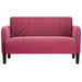 Loveseat bank 109 cm fluweel wijnrood