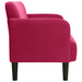 Loveseat bank 109 cm fluweel wijnrood