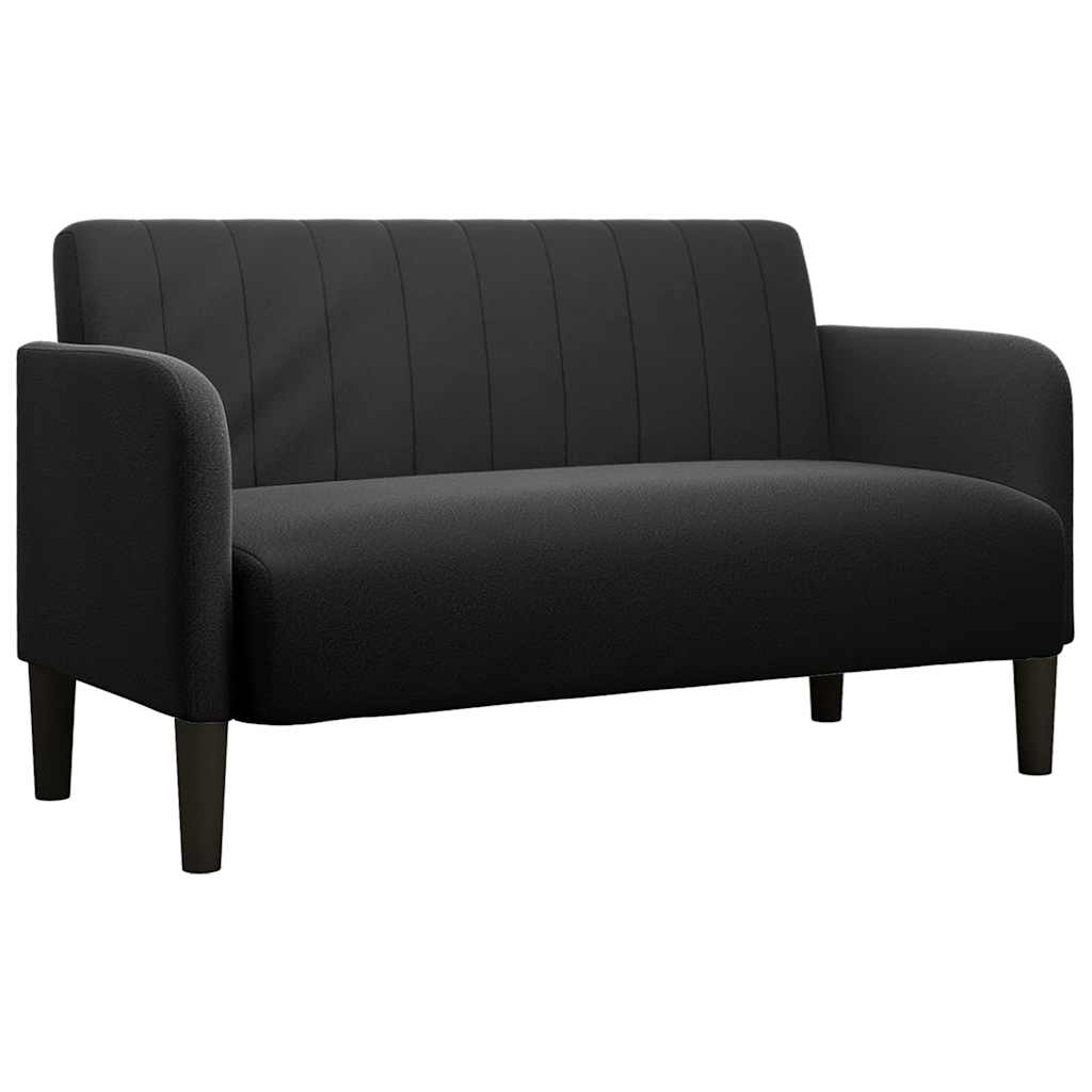 Loveseat bank 109 cm fluweel zwart