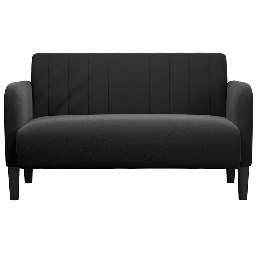 Loveseat bank 109 cm fluweel zwart