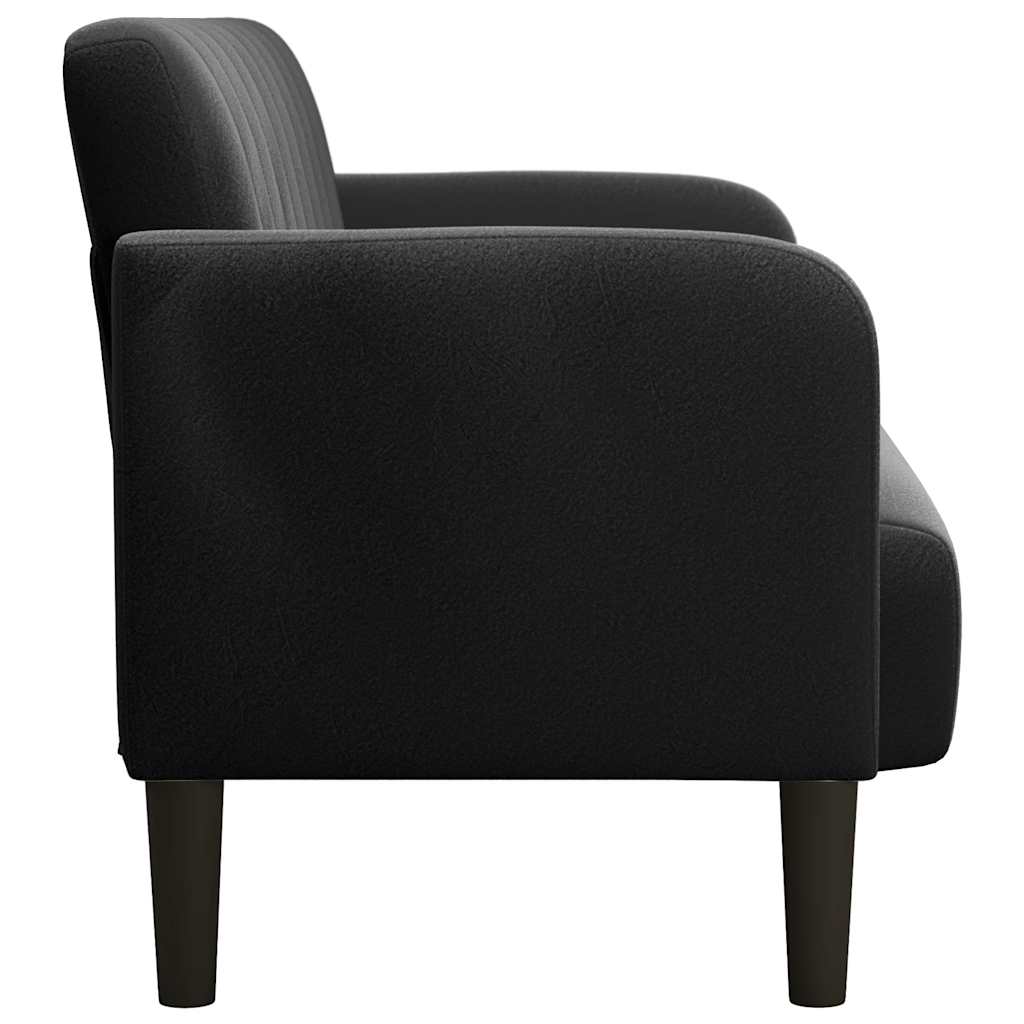 Loveseat bank 109 cm fluweel zwart
