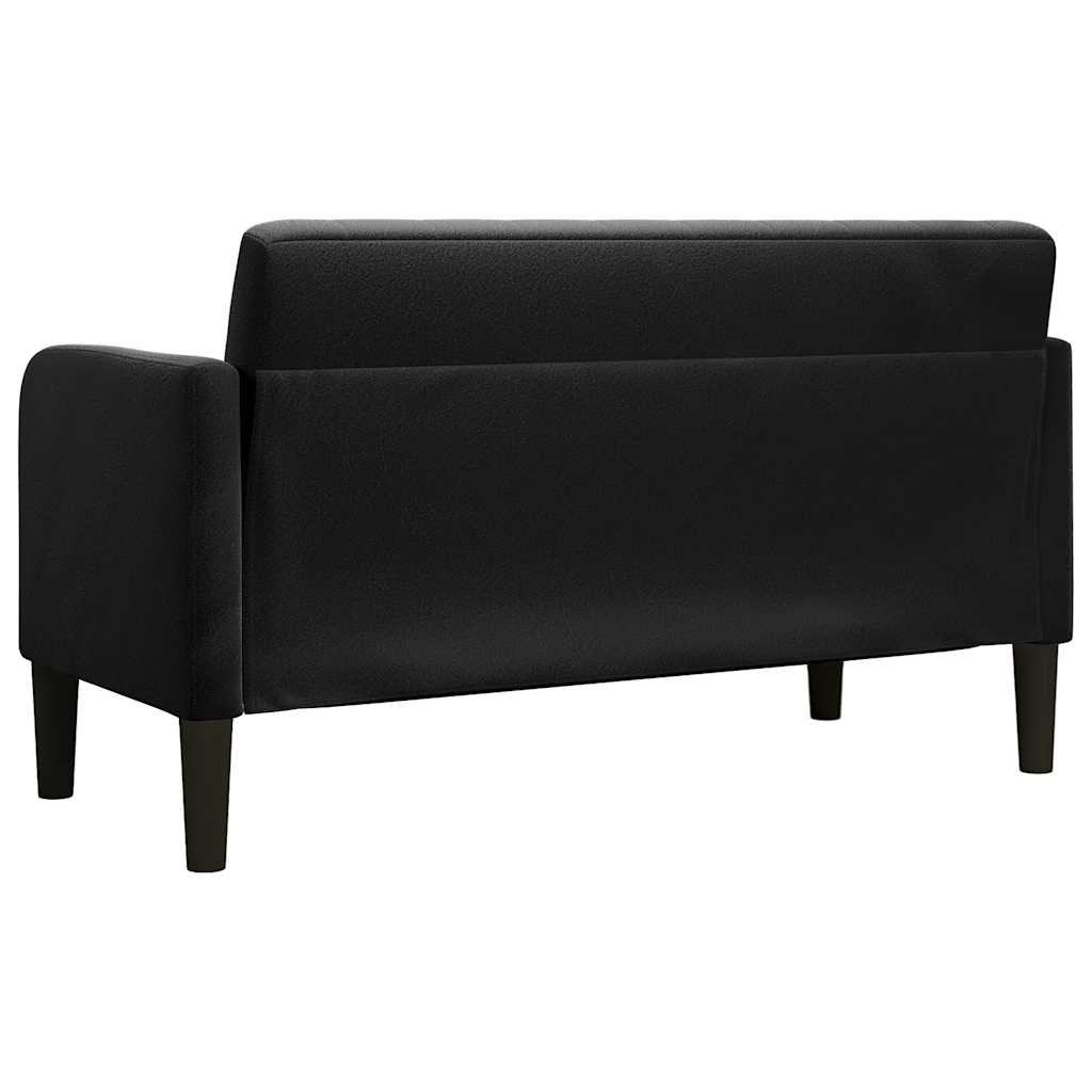 Loveseat bank 109 cm fluweel zwart