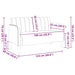 Loveseat bank 109 cm fluweel zwart
