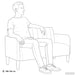 Loveseat bank 109 cm fluweel zwart