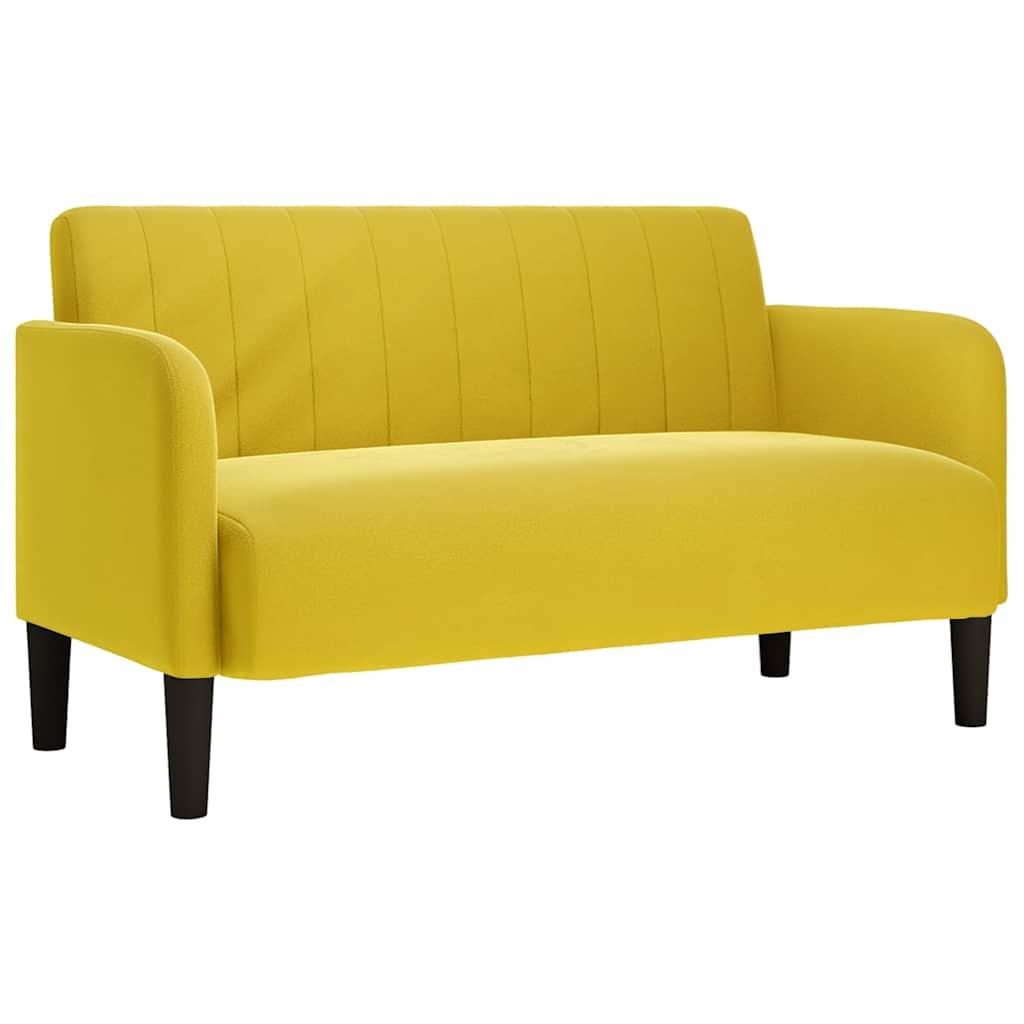Loveseat bank 109 cm fluweel geel
