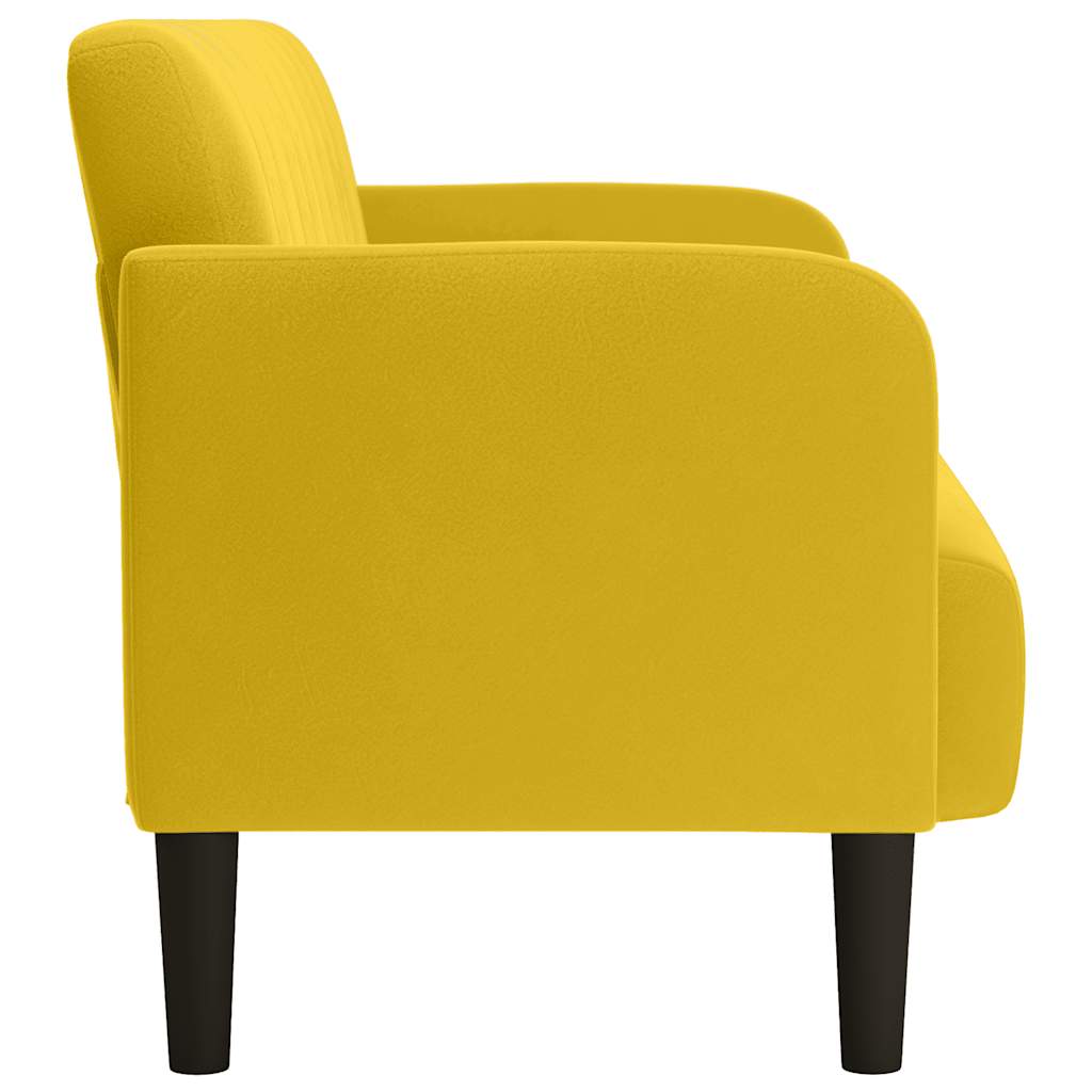 Loveseat bank 109 cm fluweel geel