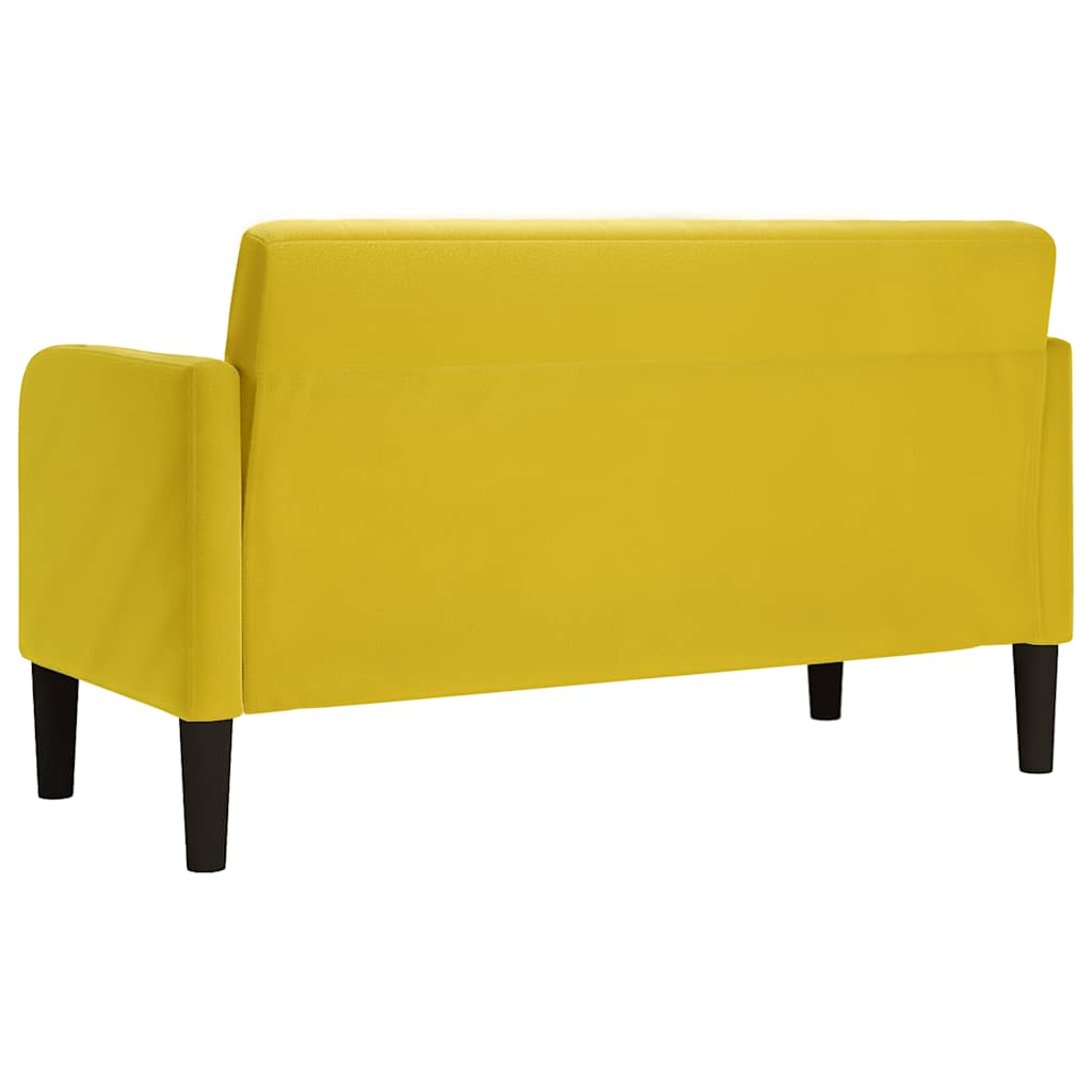 Loveseat bank 109 cm fluweel geel