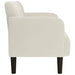 Loveseat bank 109 cm fluweel crèmekleurig