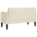 Loveseat bank 109 cm fluweel crèmekleurig