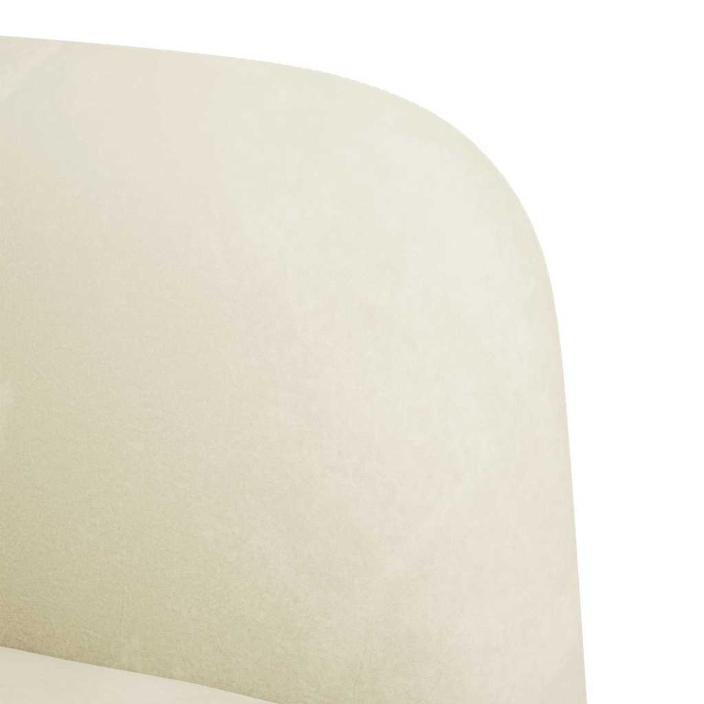 Loveseat bank 109 cm fluweel crèmekleurig