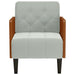 Fauteuil met armleuningen Lichtgrijs 55 cm Fluweel