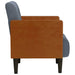 Fauteuil met armleuningen 55 cm fluweel donkergrijs