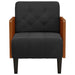 Fauteuil met armleuningen 55 cm fluweel zwart