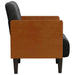 Fauteuil met armleuningen 55 cm fluweel zwart