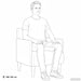 Fauteuil met armleuningen 55 cm fluweel zwart