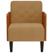 Fauteuil met armleuningen 55 cm fluweel bruin