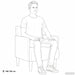 Fauteuil met armleuningen 55 cm fluweel bruin