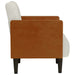Fauteuil met armleuningen Crème 55 cm Fluweel