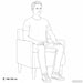 Fauteuil met armleuningen Crème 55 cm Fluweel