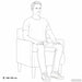 Fauteuil met armleuningen 55 cm Linnen