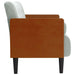 Loveseat bank met bolsters kussens lichtgrijs 110 cm fluweel