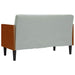 Loveseat bank met bolsters kussens lichtgrijs 110 cm fluweel