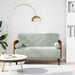 Loveseat bank met bolsters kussens lichtgrijs 110 cm fluweel