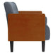 Loveseat bank met bolsters donkergrijs 110 cm fluweel