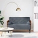 Loveseat bank met bolsters donkergrijs 110 cm fluweel