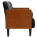 Loveseat bank met bolsters zwart 110 cm fluweel