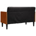 Loveseat bank met bolsters zwart 110 cm fluweel